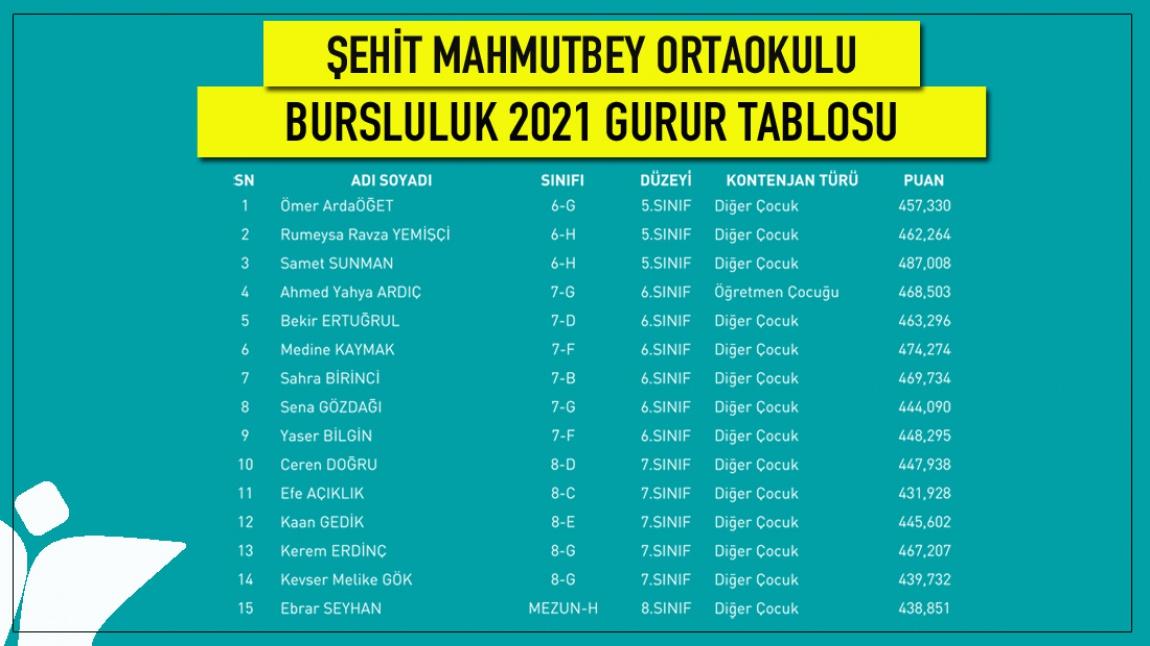 Bursluluk Sınavını 15 Öğrencimiz Kazandı